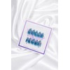 Deep Ocean Crystal Handmade Nail Tips - Short Almond /
