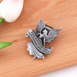 Guardian Angel Car Visor Clip for Women Men Never Drive Faster Than Your Guardian Angel Can Fly Medal for Sun Visor Religious Protection Gift for Drivers Car Decoration for Safety Reminder