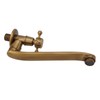 Antique Garden Faucet with Extended Spout Antifreezing Copper Wall Mount