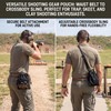 Shooting Gear Mesh Hull Bag: Convertible Waist & Crossbody Sling