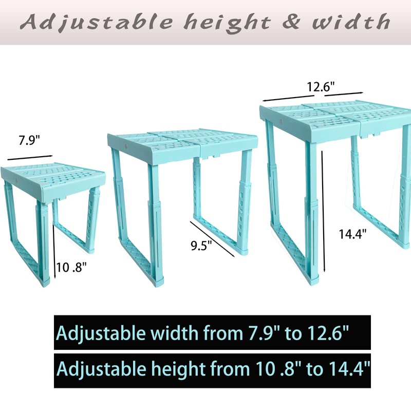 Locker Shelf Adjustable Height and Width, Locker Organizer for Work,