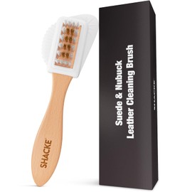 Shacke Suede & Nubuck Limpiador de cepillos de piel de 4 vías (borrador superior)