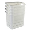 Lesbin 35 L Plastic Laundry Storage Basket, White Laundry Hamper