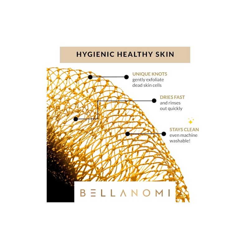 Bellanomi Esponja Exfoliante Africana Auténtica Origen Ético Nigeria 114 Largo