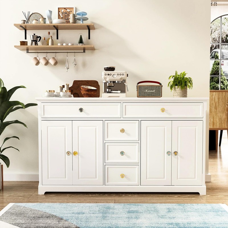 Fonyet Pack of 8 Ceramic Knobs Furniture Knobs Bohemian Style