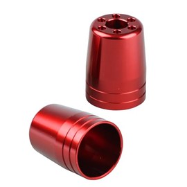 POSH 031879-02-10 Motorcycle Supplies Ultra Heavy Bar End Outer Only 2 Pieces M8 Type Red