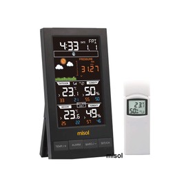 MISOL/Wireless Weather Station with 1 Sensor, 3 Channels, Color Screen