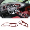 JeCar Red Carbon Fiber Interior Trim Kit Overlay for 2015-2023