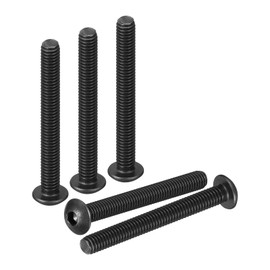 DTGN M4-0.7x35mm Button Head Socket Cap Screws - 50Pack - Good for Road Bicycle, Mountain Bike, Auto, Motorcycle - Carbon Steel Black Oxide - Hex Drive Fasteners