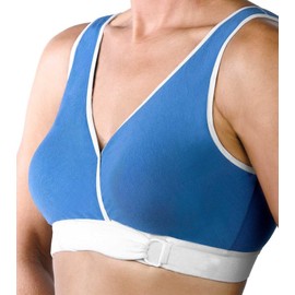 Fresh Comfort Easy Open Front Close Bra, Blue, Small