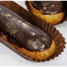 Pastry Chef's Boutique Paper Long Oval Eclair Candy Cups - 200 pcs - Brown