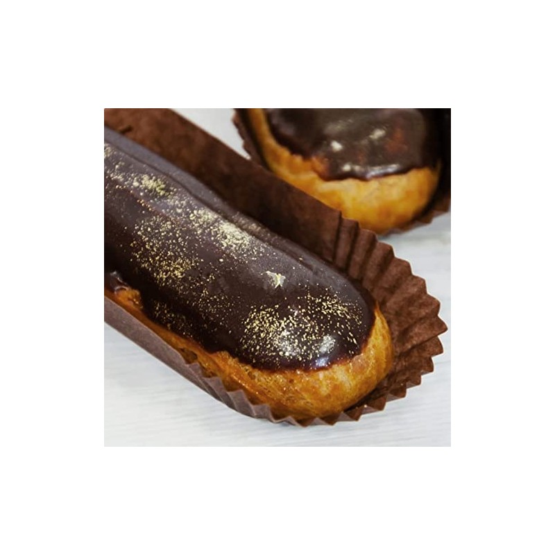 Pastry Chef's Boutique Paper Long Oval Eclair Candy Cups -