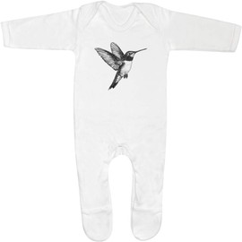 Azeeda 6-12 Monate 'Kolibri im Flug' Baby Strampler/Schlafanzug (SS00099422)