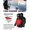 FWG Ice Fishing Jacket - Waterproof Outdoor Gear|Ultimate Protection(Red,Medium)