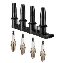 BDFHYK 1 Ignition Coil Pack UF620 and 4 Iridium Spark Plugs 4504 Compatible with 2013-2015 Chevy Cruze 2013-2017 Chevy Sonic 2010 Pontiac G3 1.6L 1.8L L4 90919-02247 C1646 5C1703 D517C
