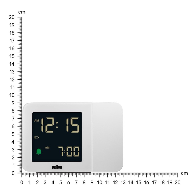 Braun Digital Projection Alarm Clock with 4 Backlight options, Negative
