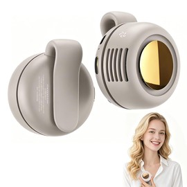 KQWVZ Portable Small Clip On Fan, USB MiniFan Portable, Small Whirlwind Clip Waist Neck Fan with 3 Speeds, Portable Silent Mini Bladeless Fan, Hands-Free Cooling Fans for Outdoor Travel Office Shirt