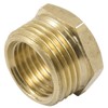 sourcing map 16mm Male to 12mm Female Brass Hex Head