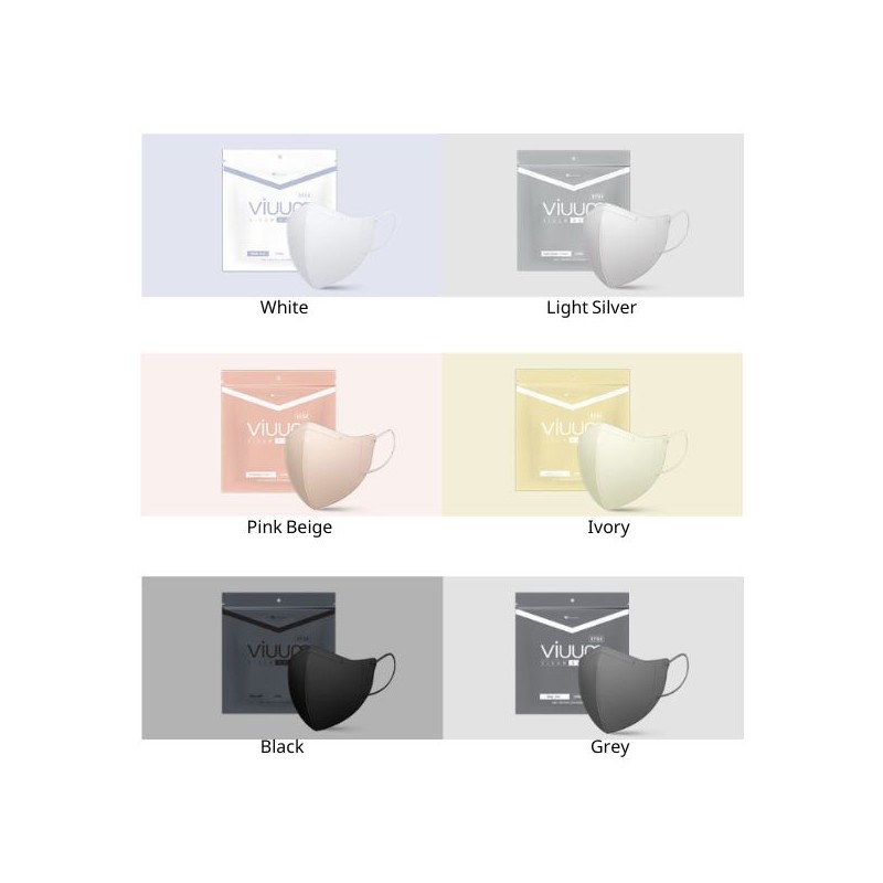 VIUUM Delux KF94 Mask 50ea (S/M/L Size), Color#$%Size:White-Large