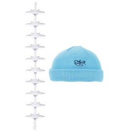 2Stoned Cap-Rack Pro Cap Holder in White with 10 Clips for Hanging up to 30 Baseball Caps + Accessory, White (10 clips)