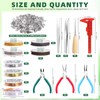 Keadic 1587 Pieces Jewelry Making Supplies Kit Includes Jewelry Pliers,