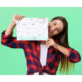 Spanish Weekly Planner - Semanario A4 32 x 22 – Planner Semanal Agenda de Mesa con Hojas Arrancables