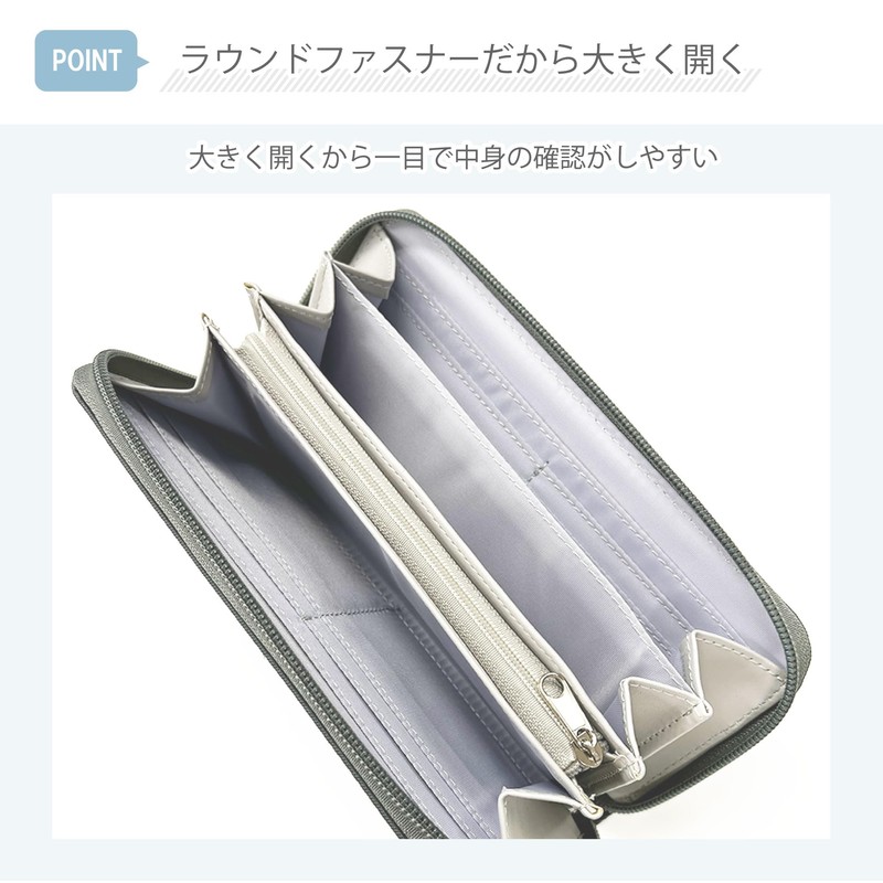 K-PARTS OUTDOOR Outdoor Pocket Logo Zip Long Wallet, Men's, Women's,