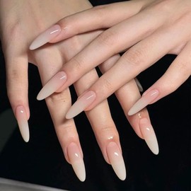 AUMIMU Gel Nails, Milky White, Sheer Color Gel, Jelly, Natural, White, Transparent Gel, Clear Base, UV/LED Compatible, Soak Off Gel, Nail Art Salon Supplies