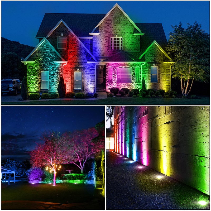 Junview Low Voltage Landscape Lights 10W RGBW Warm White LED
