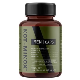 Men Caps para Crecimiento de Cabello, Barba y Bigote | Multivitamínico con Colágeno Hidrolizado, Biotina, Queratina y Vitamina E | 120 Cápsulas para 120 Días | Vitaminas para el Cabello