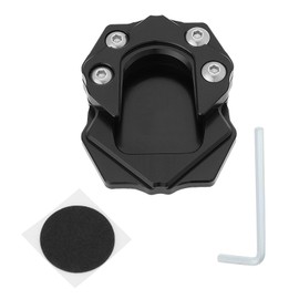 LT Easiyl 1 Piece Motorcycle Stand Pad Aluminium Alloy Side Stand Magnification Pad 69.6 x 55.9 mm Compatible with Piaggio Vespa GTS GTV 250 300 2013-2023 Black
