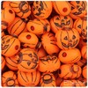 BeadTin Tangelo Antique 20mm Jack O Lantern Plastic Pony Beads