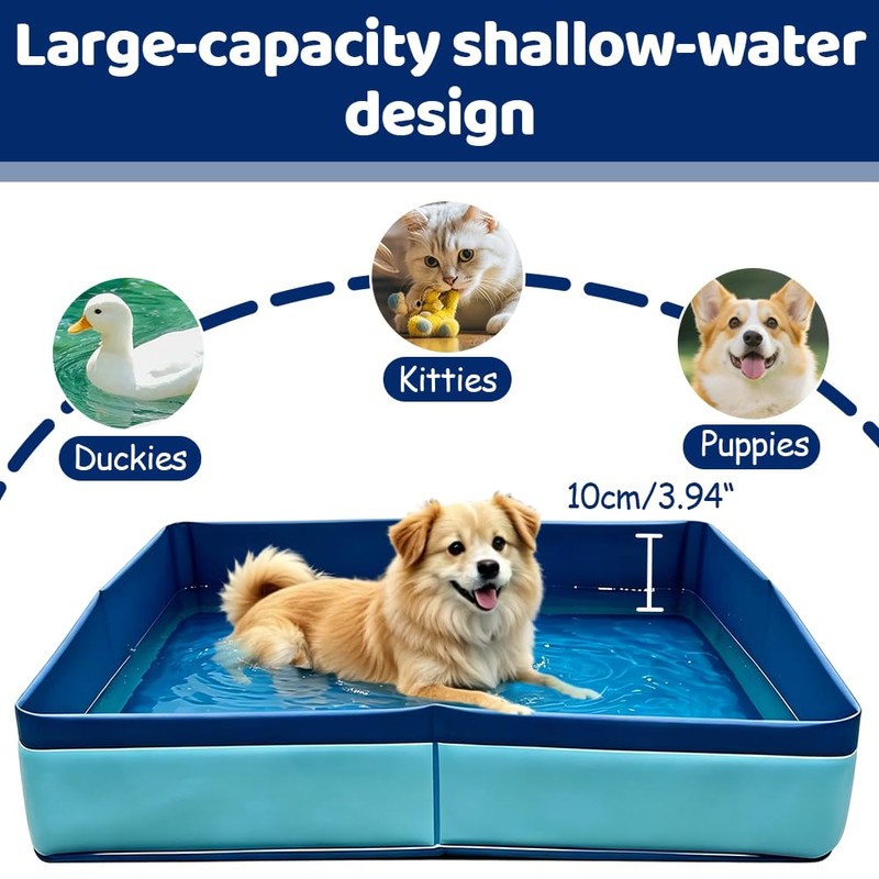 Pet Bathing Pool,Foldable Waterproof PVC Paddling Tub