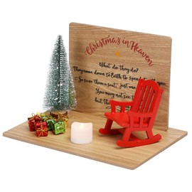 Christmas in Heaven Decoration Christmas Memorial Rocking Chair Ornament Save A Seat Memorial Gift (Christmas Decoration- 1 seat)