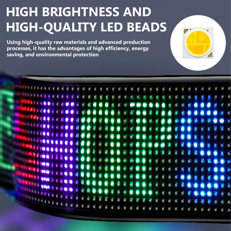 Flexible LED Scoreboard, 17.3 x 7 cm LED Scroll Script