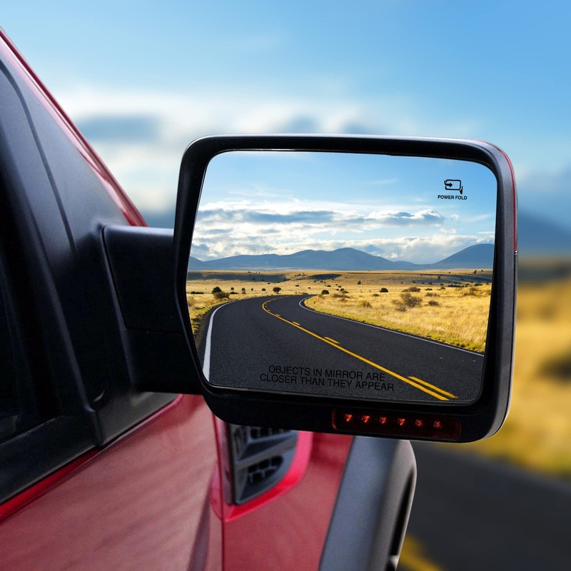 BDFHYK Passenger Right Side Heated Mirror Glass Compatible with F150