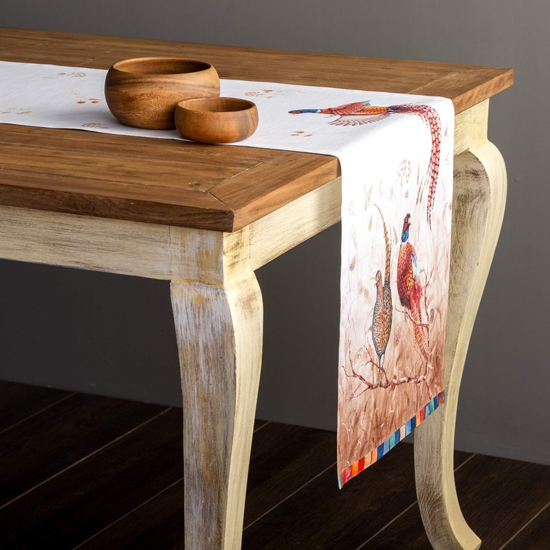 Maison d 'Hermine Faisan D' Automne 100% Cotton Table Runner