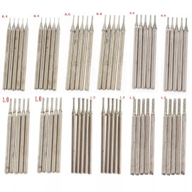 JINGLING 60Pcs 0.4-1.5mm Diamond Drill Bits Set Drilling Jewelry Lapidary Tools For Stone