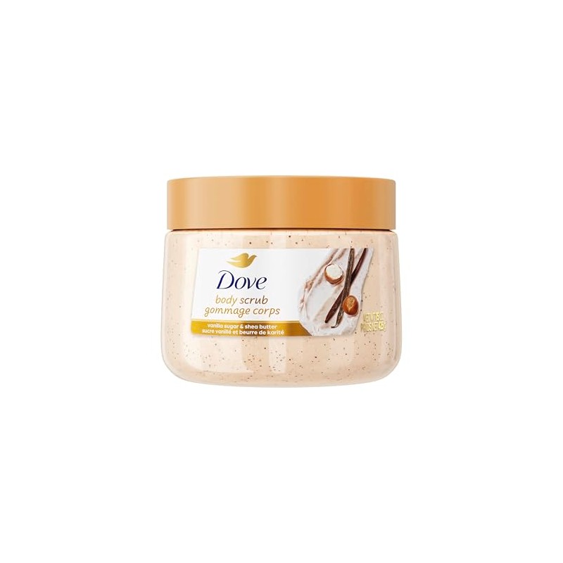 Dove Vanilla Sugar & Shea Butter Body Scrub Exfoliates and