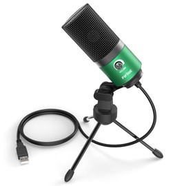 FIFINE USB Microphone, PC Condenser Microphones with Stand, Studio Quality Recording Microphone USB for Podcast, Studio, Streaming, Broadcast, YouTube, Video, Games - K669G (Green)