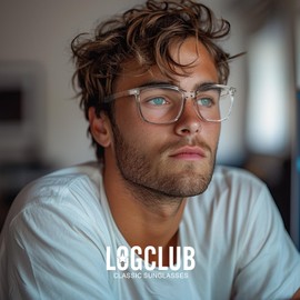 logclub Blue Light Glasses For Men & Women - Anti Glare Computer Blue Light Blocking Glasses with UV Protection for Gaming (Grey)