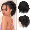 MS TAJ Pferdeschwanz-Verlängerung,Curly drawstring Ponytail Extension, 20cm Dark Brown Natural