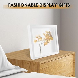 Dovhmoh 3D Shadow Box Picture Frame Display Photo Frames Photo Display Deep Box Photo Frame Wooden 3D Picture Frame Display Box for Crafts, Anniversaries, Weddings, Graduations