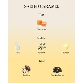 M&SENSE Salted Caramel Scented Candle - 10.6oz Organic Natural Soy Wax Non Toxic 60-Hour Slow Burning Highly Scented Candle for Home Fragrance, Holiday & Housewarming Gifts