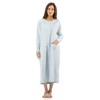 Casual Nights Women's Long Quilted Robe House Dress - Blue