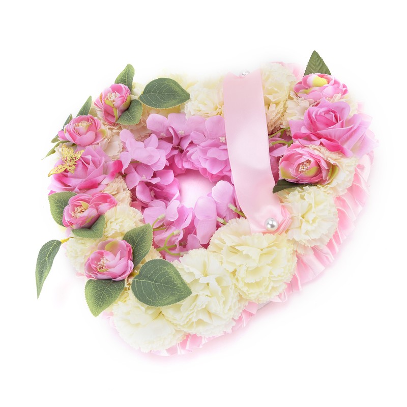 Artificial Heart Shaped Wreaths Wedding Wreaths Fake Flowers Decoration for