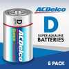 ACDelco 8-Count D Batteries, Maximum Power Super Alkaline Battery for