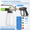 Foam Cannon Dual-Connector Accessory,Pressure Washer Double Tip Attachment for Soap