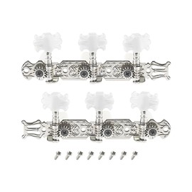 EMSea 1 Set Guitar Tuning Peg Classical Guitar Tuning Peg Tuning Keys Tuners for Classical Guitar with Mounting Screws Metal Tuners Silver 12.2x4.2x4cm