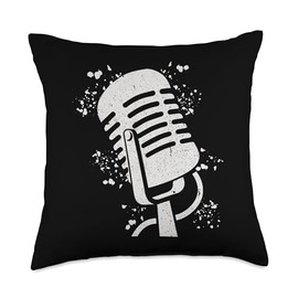 Microphone Poetry Slam Podcast Colorsplash Singer Throw Pillow